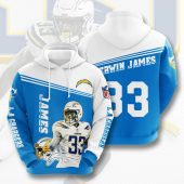 NFL Los Angeles Chargers Derwin James Powder Blue White Pullover Hoodie