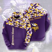 NFL Minnesota Vikings Purple Gold Camo Pullover Hoodie