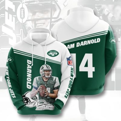 NFL New York Jets Sam Darnold Green White Pullover Hoodie