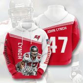 NFL Tampa Bay Buccaneers John Lynch Bay Red White Pullover Hoodie