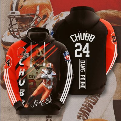 NFL Cleveland Browns Nick Chubb 24 Pullover Hoodie