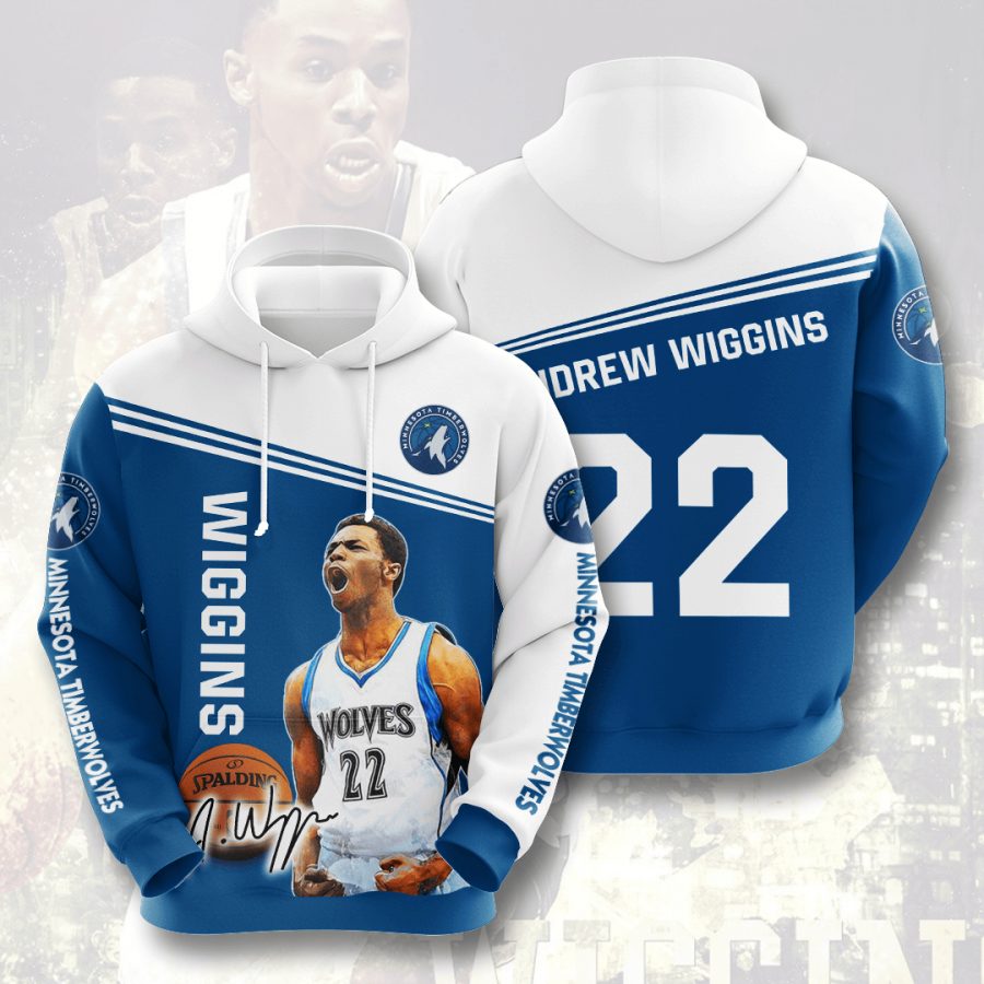 NBA Minnesota Timberwolves Andrew Wiggins Pullover Hoodie NBA Minnesota Timberwolves Andrew Wiggins Pullover Hoodie