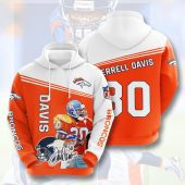NFL Denver Broncos Terrell Davis Orange White Pullover Hoodie