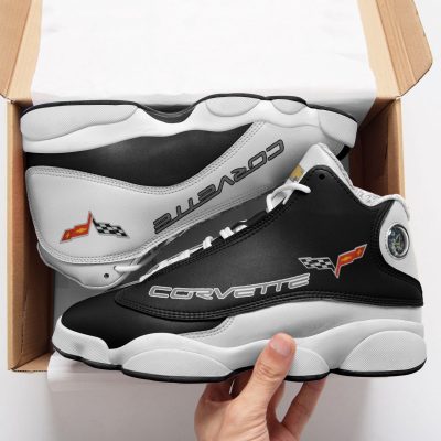 Chevrolet Corvette Black White Air Jordan 13 Shoes