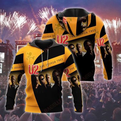 U2 The Joshua Tree Black Yellow Pullover Hoodie
