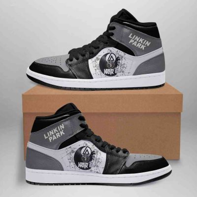 Linkin Park Black White Air Jordan 1 High Sneakers