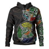Australia Rainbow Serpent Aboriginal Hoodie - Dreamtime Rainbow Serpent Contemporary Style Hoodie