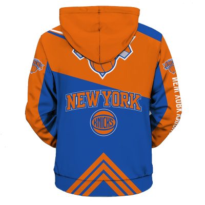 NBA New York Knicks Orange Blue Pullover Hoodie