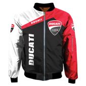 Ducati White Black Red Bomber Jacket