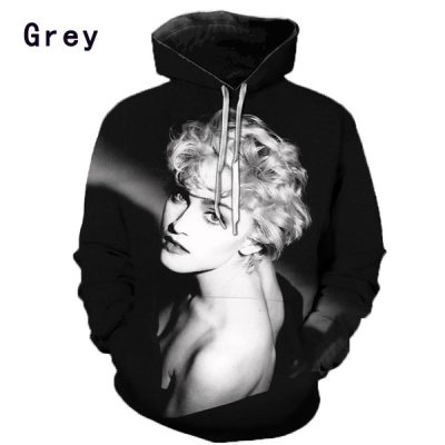 Madonna Grey Black Pullover Hoodie