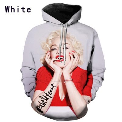 Madonna White Pullover Hoodie V2