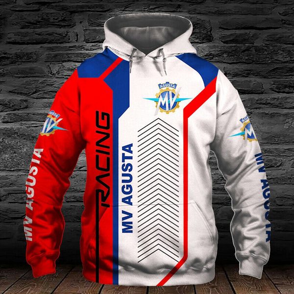 MV Agusta White Red Pullover Hoodie MV Agusta White Red Pullover Hoodie