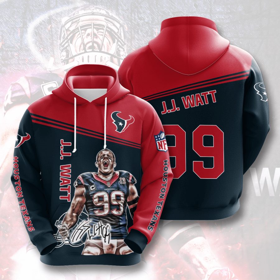 NFL Houston Texans J. J. Watt Deep Steel Blue Battle Red Pullover Hoodie NFL Houston Texans J. J. Watt Deep Steel Blue Battle Red Pullover Hoodie