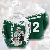 NFL New York Jets Joe Namath Green White Pullover Hoodie