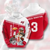 NFL Tampa Bay Buccaneers Jameis Winston Bay Red White Pullover Hoodie