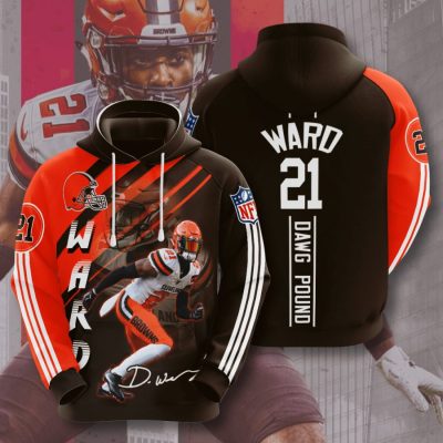 NFL Cleveland Browns Denzel Ward 21 Pullover Hoodie