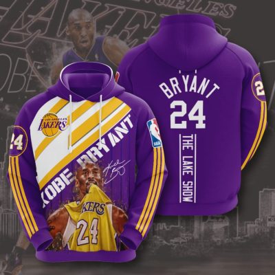 NBA Los Angeles Lakers Kobe Bryant Purple Pullover Hoodie V2