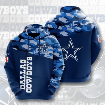 NFL Dallas Cowboys Blue Royal Blue Camo Pullover Hoodie