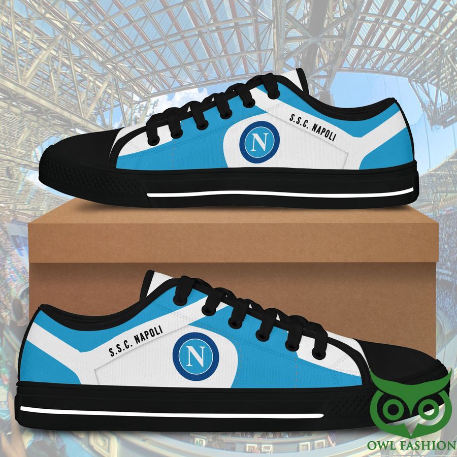 SSC Napoli Black White For Fans Low Top Shoes SSC Napoli Black White For Fans Low Top Shoes