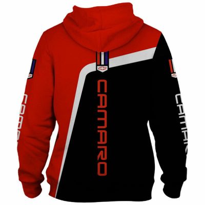 Chevrolet Camaro Skull Red Black Pullover Hoodie V2