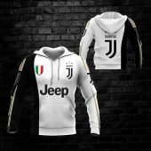 Juventus FC Jeep White Black Pullover Hoodie
