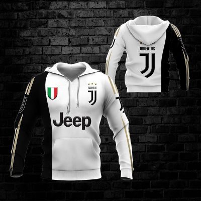 Juventus FC Jeep White Black Pullover Hoodie