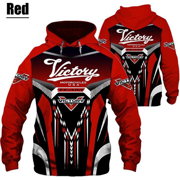 Victory Motorcycles Red Pullover Hoodie Victory Motorcycles Red Pullover Hoodie