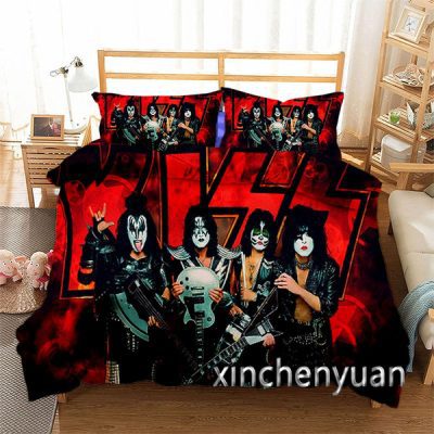 Kiss Black Red Bedding Set