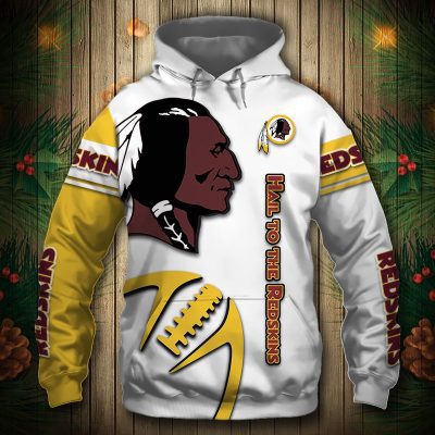 NFL Washington Redskins Limited Edition White Golden Pullover Hoodie