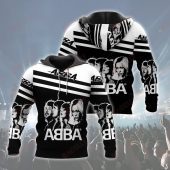ABBA Black White Pullover Hoodie