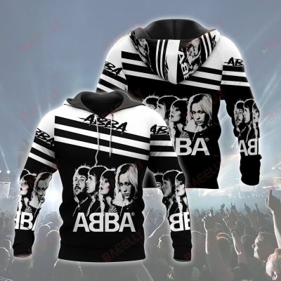 ABBA Black White Pullover Hoodie