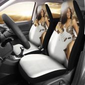 Whitney Houston White Car Seat Covers V1