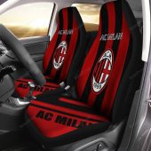 AC Milan Red Black Pattern Car Seat Covers