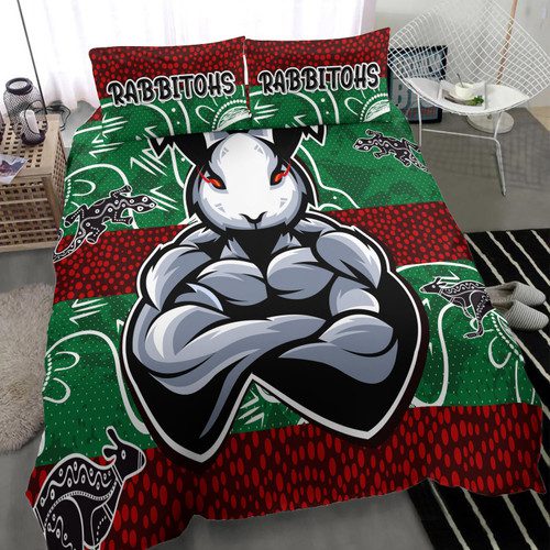 Australia Rabbitohs Bedding Set - Custom Indigenous Super Australia Rabbitohs Bedding Set Australia Rabbitohs Bedding Set - Custom Indigenous Super Australia Rabbitohs Bedding Set