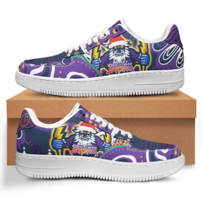 Melbourne Storm Christmas Low Top Sneakers F1 - Merry Christmas Indigenous Melbourne Storm Low Top Sneakers F1