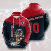 NFL Houston Texans DeAndre Hopkins Deep Steel Blue Battle Red Pullover Hoodie