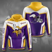 NFL Minnesota Vikings Purple Gold White Pullover Hoodie