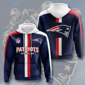 NFL New England Patriots Blue White Pullover Hoodie