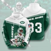 NFL New York Jets Jamal Adams Green White Pullover Hoodie