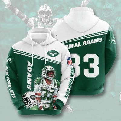 NFL New York Jets Jamal Adams Green White Pullover Hoodie