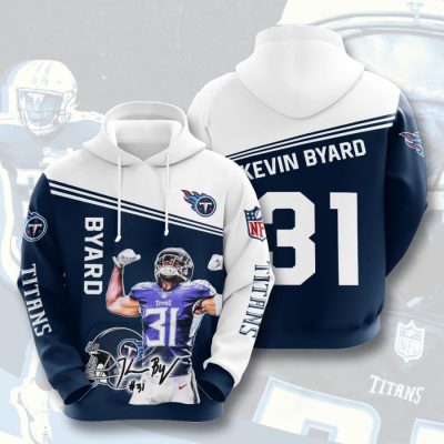 NFL Tennessee Titans Kevin Byard Navy White Pullover Hoodie