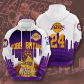 NBA Los Angeles Lakers Kobe Bryant White Pullover Hoodie