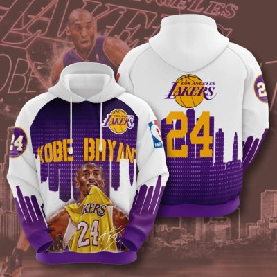 NBA Los Angeles Lakers Kobe Bryant White Pullover Hoodie