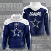 NFL Dallas Cowboys Blue White Pullover Hoodie