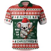 Australia Polo Shirt Merry Christmas Spirit Koala Edition