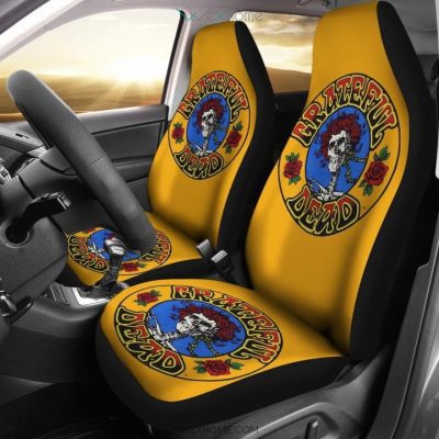 Grateful Dead Yellow Car Seat Covers V2