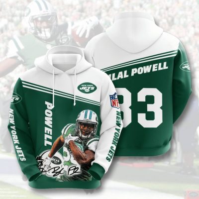 NFL New York Jets Bilal Powell Green White Pullover Hoodie