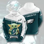 NFL Philadelphia Eagles Baby Yoda Pullover Hoodie