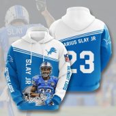 NFL Detroit Lions Darius Slay JR Honolulu Blue White Pullover Hoodie