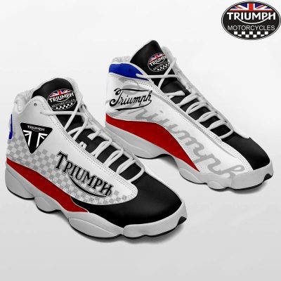 Triumph Motorcycles White Black Air Jordan 13 Shoes